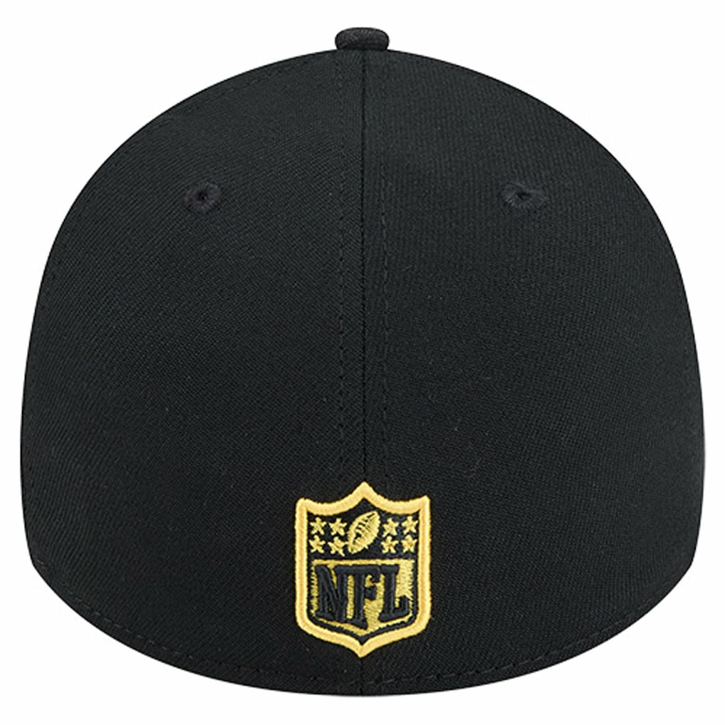 Pittsburgh Steelers New Era Stripes 39THIRTY Flex Hat - Black Hats