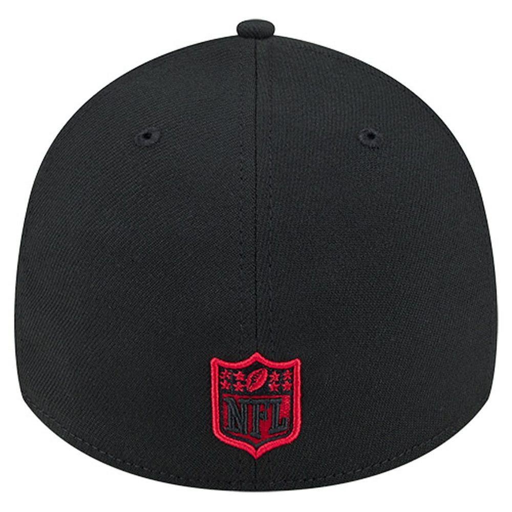 San Francisco 49ers New Era Stripes 39THIRTY Flex Hat - Black Hats