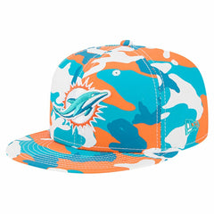 Miami Dolphins New Era 59FIFTY Fitted Hat - Orange/Aqua Hats