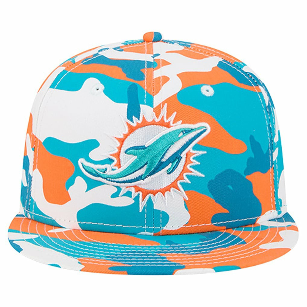 Miami Dolphins New Era 59FIFTY Fitted Hat - Orange/Aqua Hats