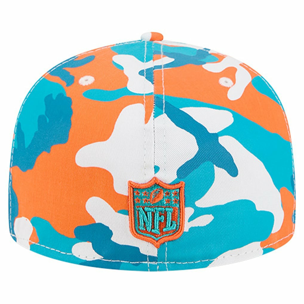 Miami Dolphins New Era 59FIFTY Fitted Hat - Orange/Aqua Hats