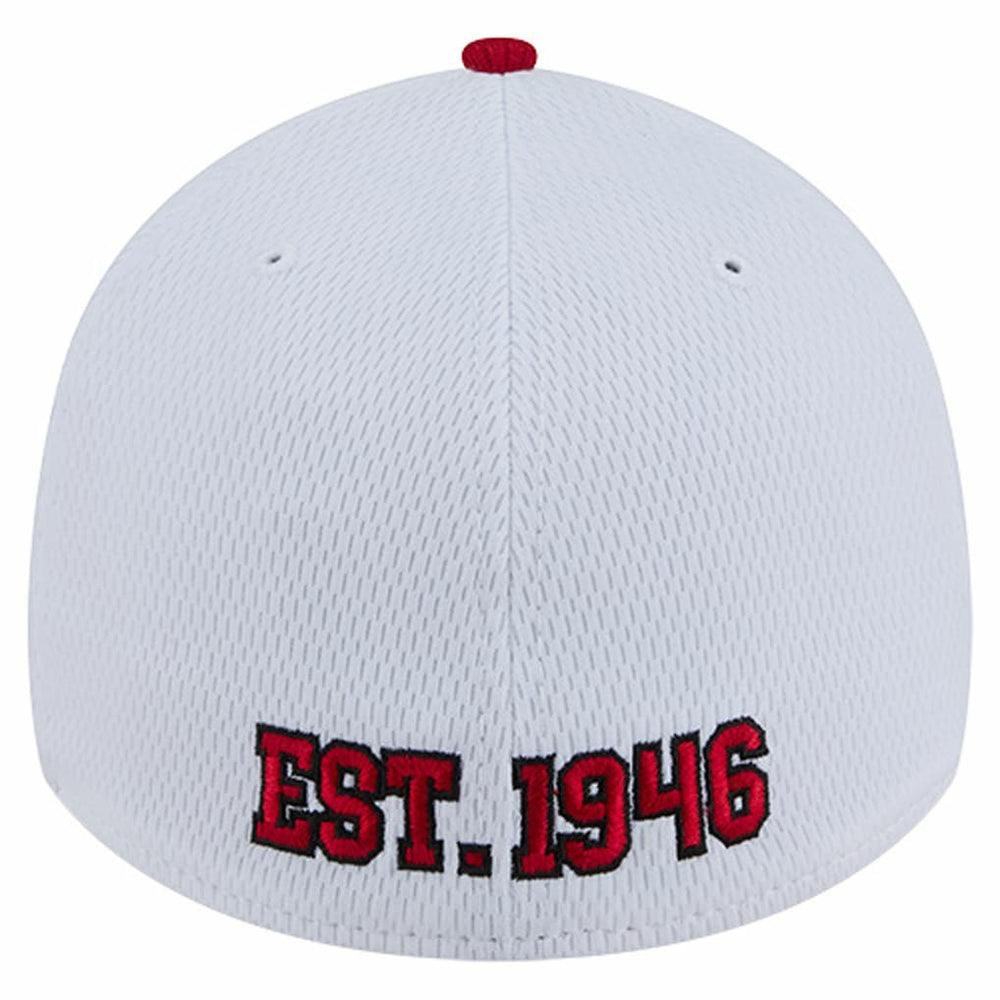 San Francisco 49ers New Era Dashmark Rays 39THIRTY Flex Hat - White/Scarlet Hats