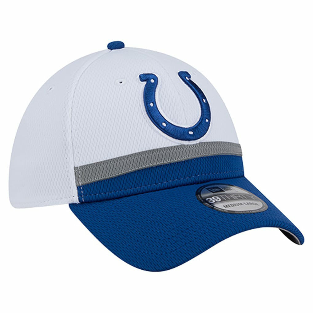 Indianapolis Colts New Era Dashmark Rays 39THIRTY Flex Hat - White/Royal Hats
