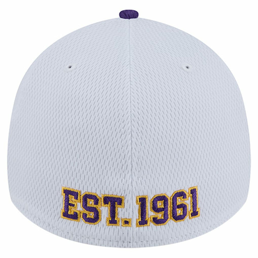 Minnesota Vikings New Era Dashmark Rays 39THIRTY Flex Hat - White/Purple Hats
