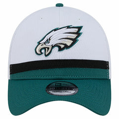 Philadelphia Eagles New Era Dashmark Rays 39THIRTY Flex Hat - White/Midnight Green Hats