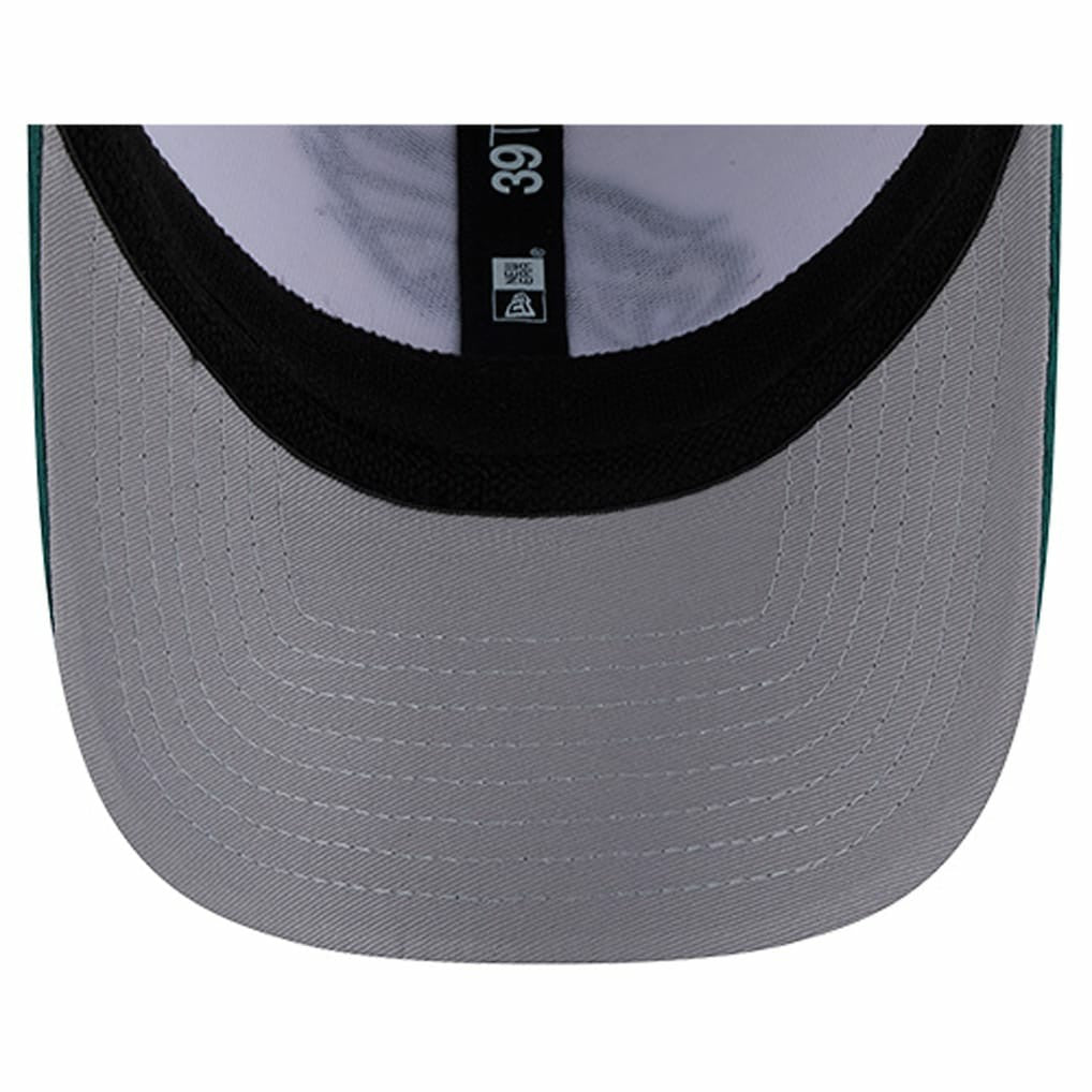 Philadelphia Eagles New Era Dashmark Rays 39THIRTY Flex Hat - White/Midnight Green Hats