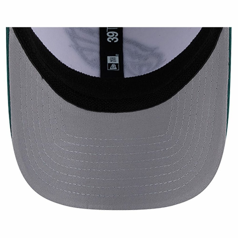 Philadelphia Eagles New Era Dashmark Rays 39THIRTY Flex Hat - White/Midnight Green Hats