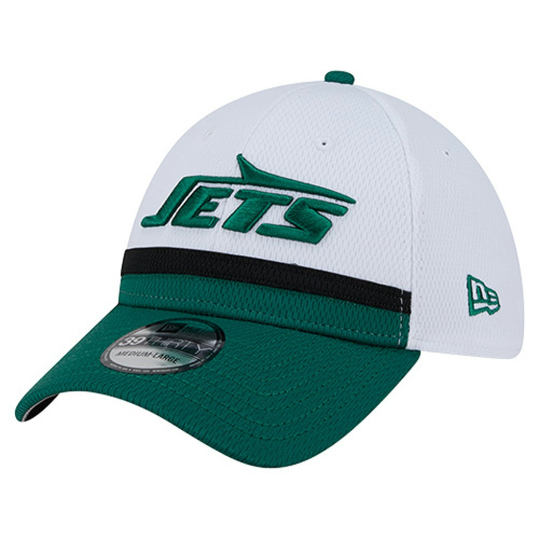New York Jets New Era Dashmark Rays 39THIRTY Flex Hat - White/Green Hats