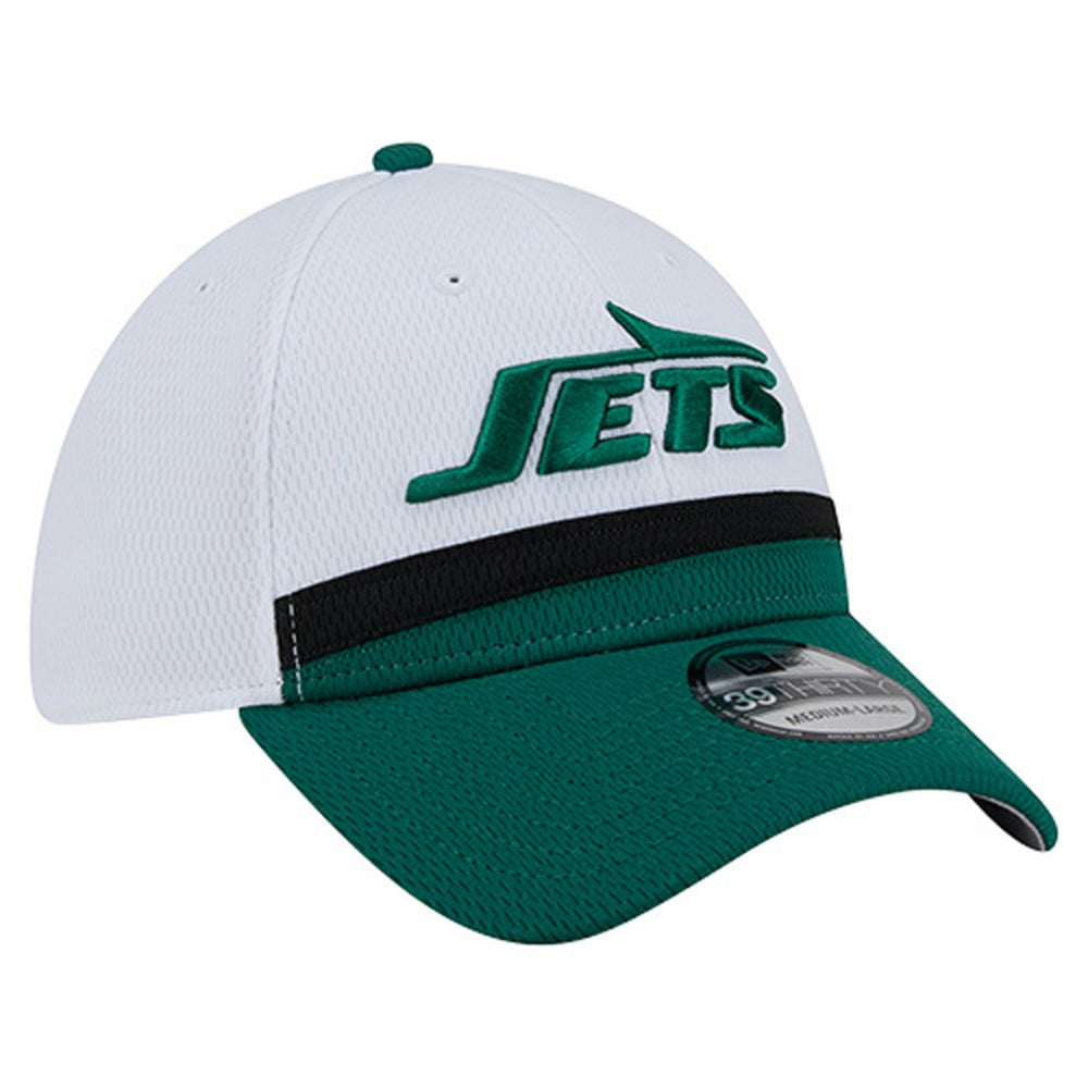 New York Jets New Era Dashmark Rays 39THIRTY Flex Hat - White/Green Hats