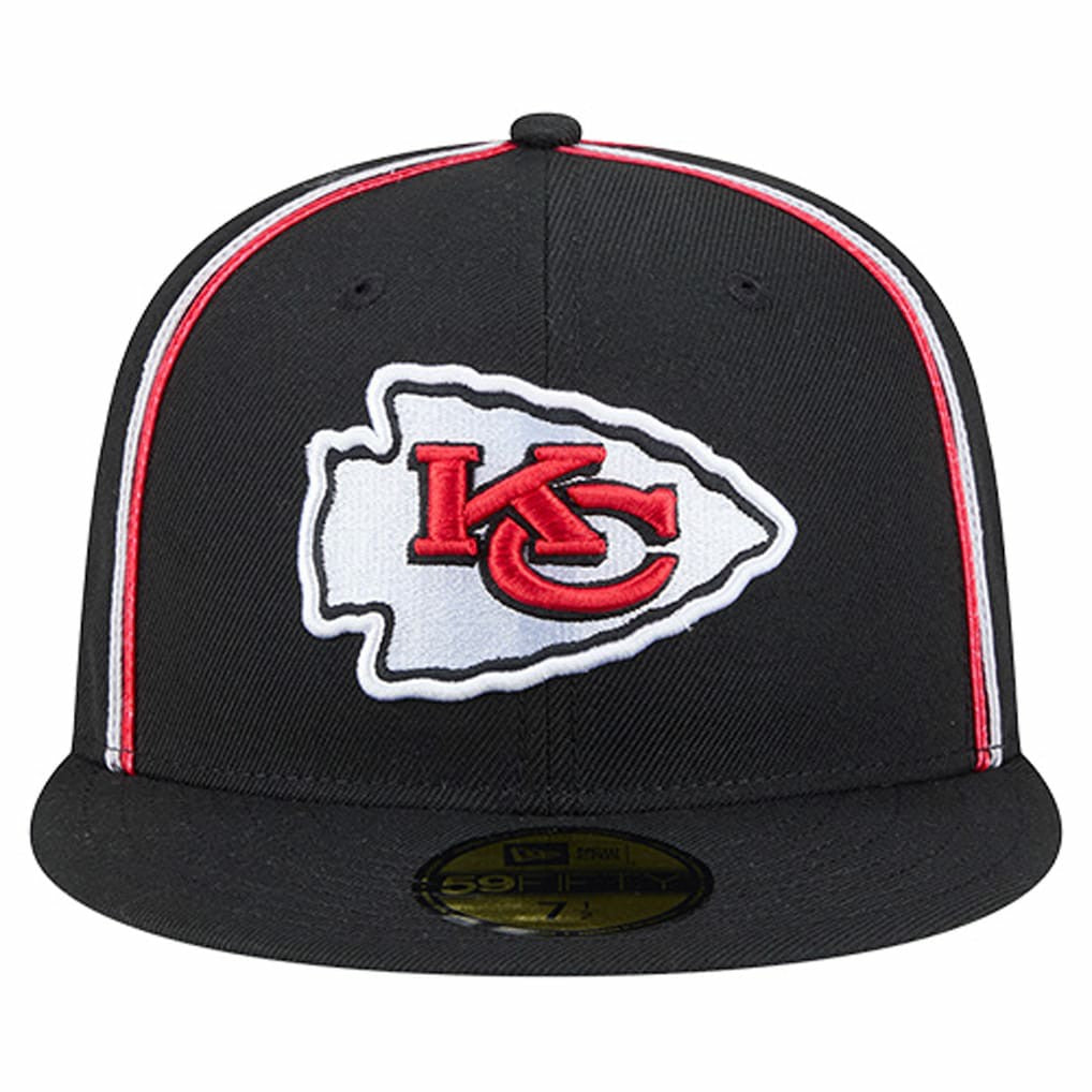 Kansas City Chiefs New Era Soutache 59FIFTY Fitted Hat - Black Hats