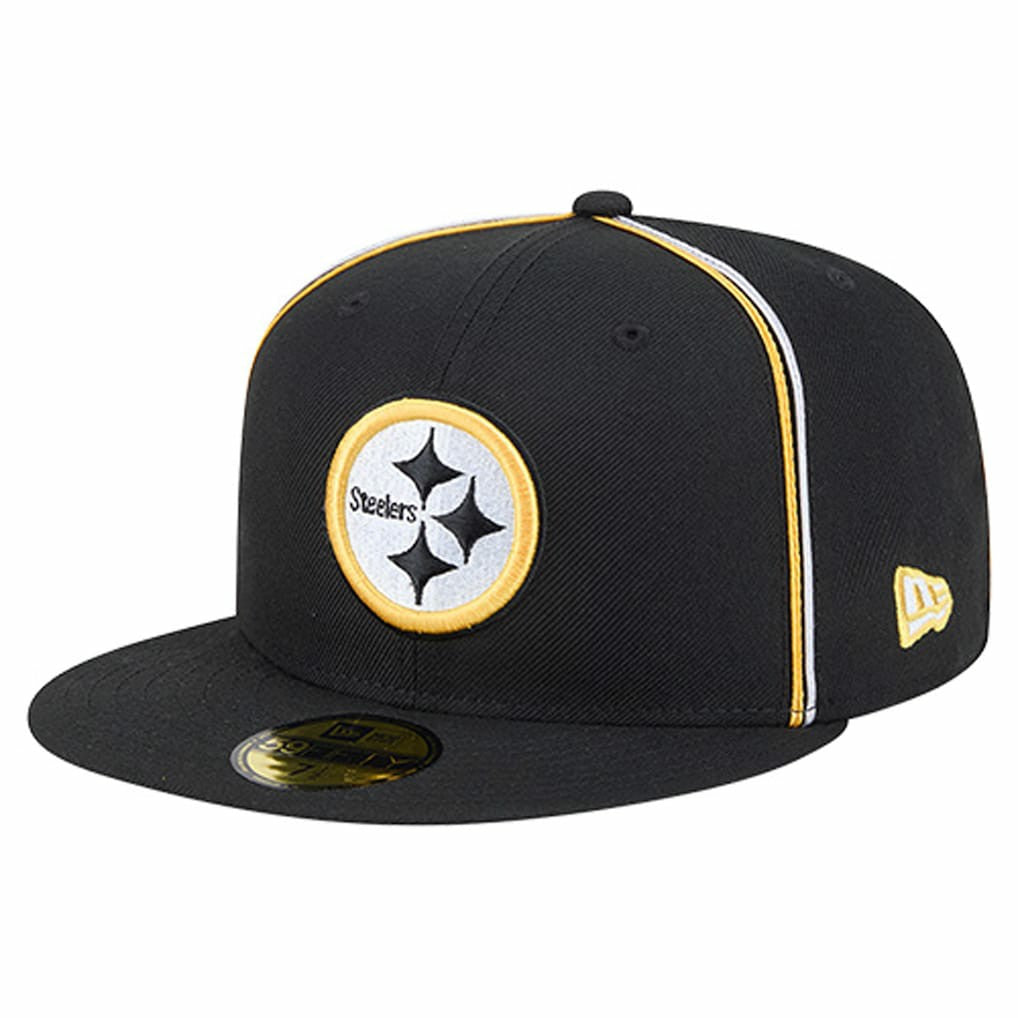 Pittsburgh Steelers New Era Soutache 59FIFTY Fitted Hat - Black Hats