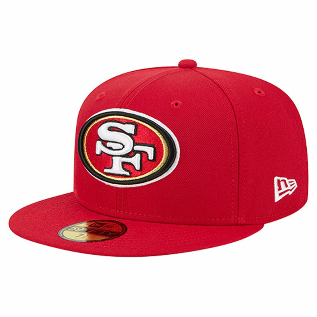 San Francisco 49ers New Era Group Chat 59FIFTY Fitted Hat - Scarlet Hats