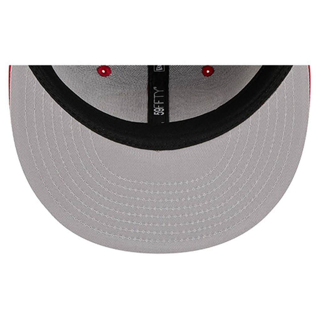 San Francisco 49ers New Era Group Chat 59FIFTY Fitted Hat - Scarlet Hats
