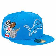 Detroit Lions New Era Group Chat 59FIFTY Fitted Hat - Blue Hats