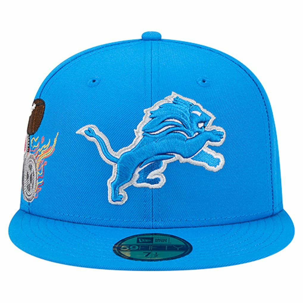 Detroit Lions New Era Group Chat 59FIFTY Fitted Hat - Blue Hats