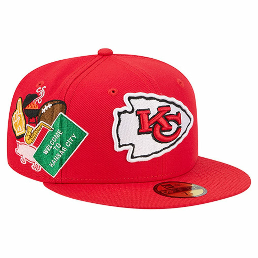 Kansas City Chiefs New Era Group Chat 59FIFTY Fitted Hat - Red Hats