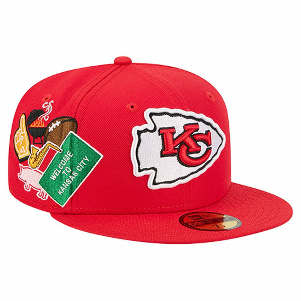 Kansas City Chiefs New Era Group Chat 59FIFTY Fitted Hat - Red Hats