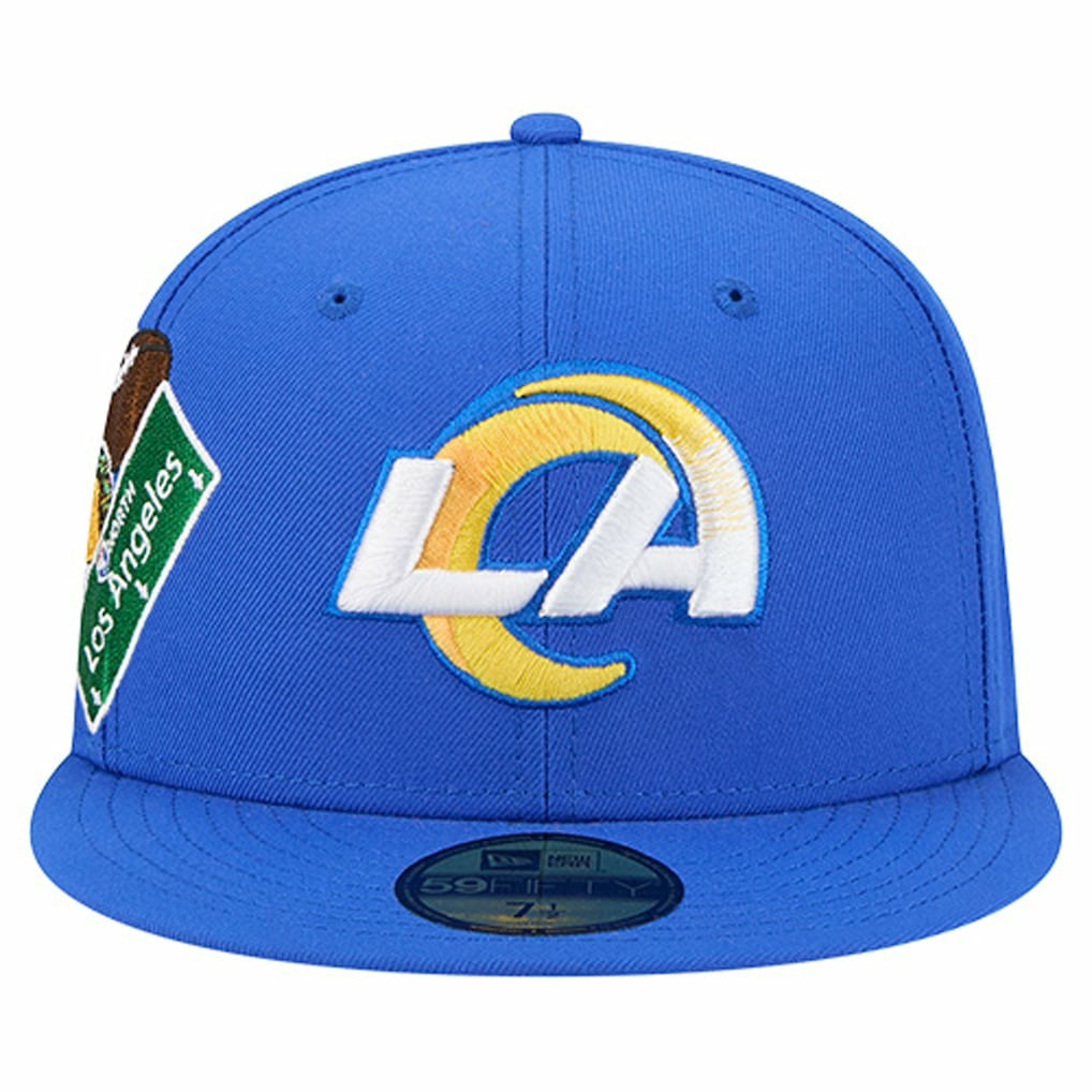 Los Angeles Rams New Era Group Chat 59FIFTY Fitted Hat - Royal Hats