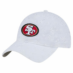 San Francisco 49ers New Era Women's Floral 9TWENTY Adjustable Hat - White Hats