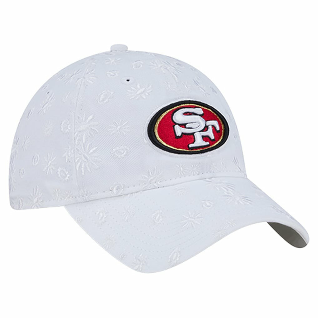 San Francisco 49ers New Era Women's Floral 9TWENTY Adjustable Hat - White Hats