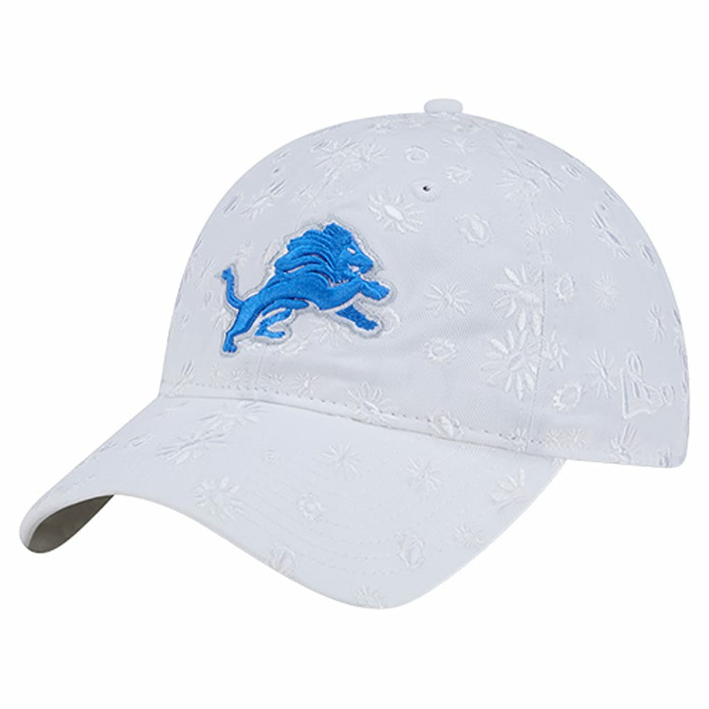 Detroit Lions New Era Women's Floral 9TWENTY Adjustable Hat - White Hats