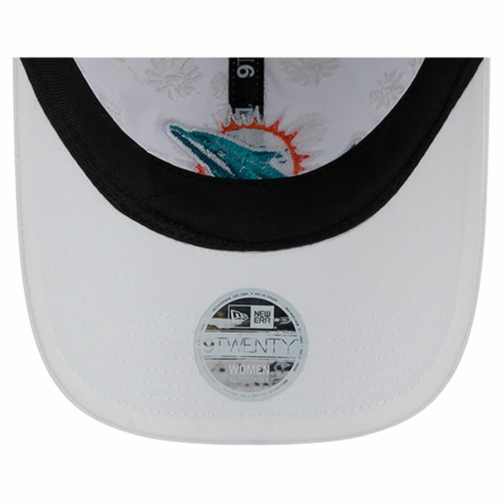 Miami Dolphins New Era Women's Floral 9TWENTY Adjustable Hat - White Hats