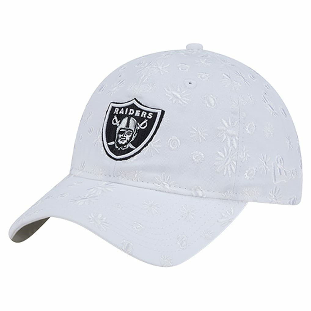 Las Vegas Raiders New Era Women's Floral 9TWENTY Adjustable Hat - White Hats