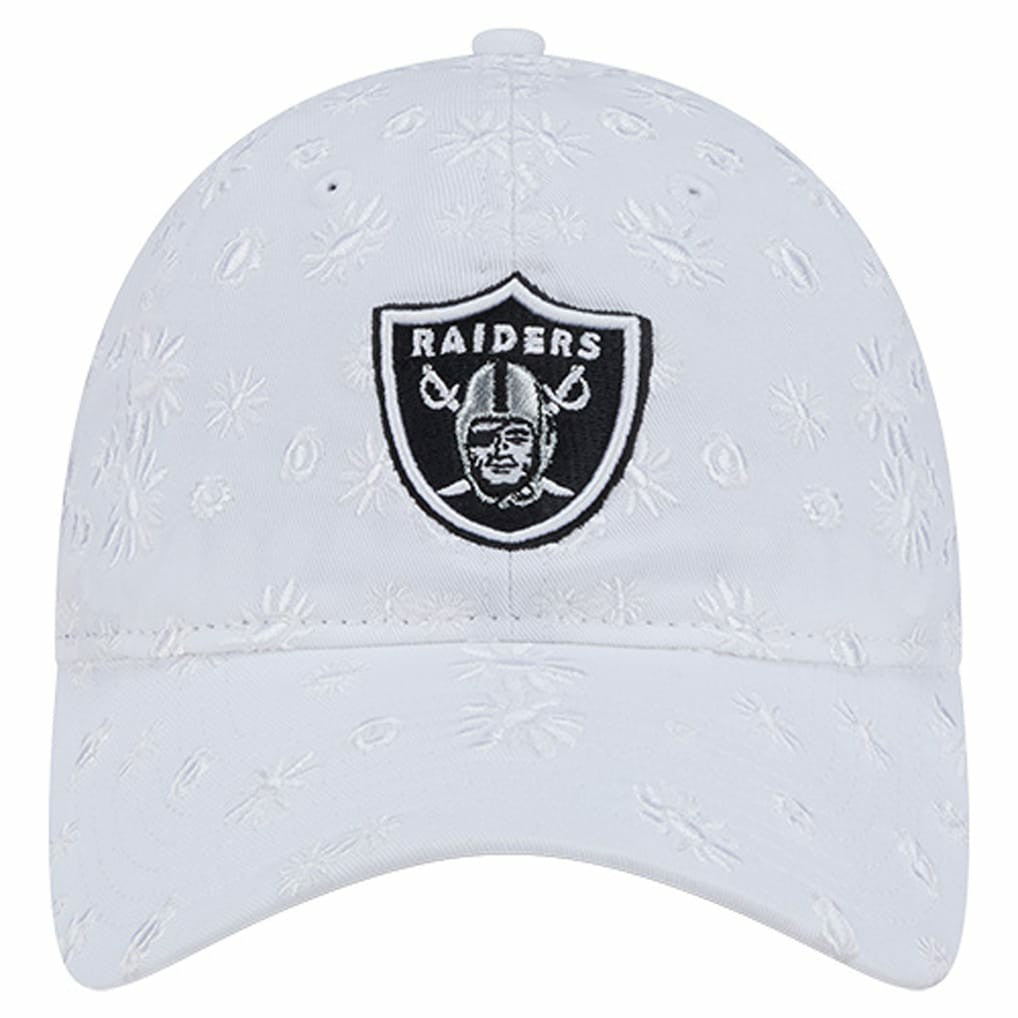 Las Vegas Raiders New Era Women's Floral 9TWENTY Adjustable Hat - White Hats