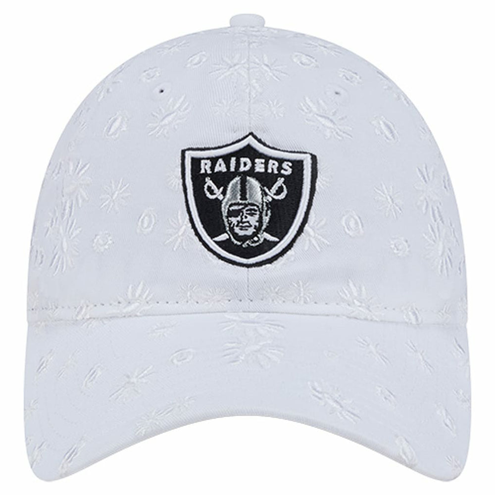 Las Vegas Raiders New Era Women's Floral 9TWENTY Adjustable Hat - White Hats