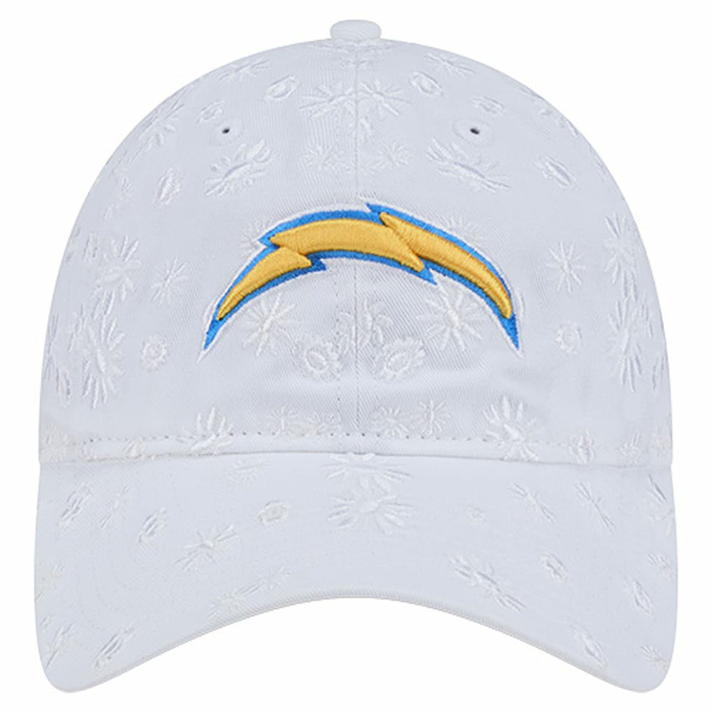 Los Angeles Chargers New Era Women's Floral 9TWENTY Adjustable Hat - White Hats