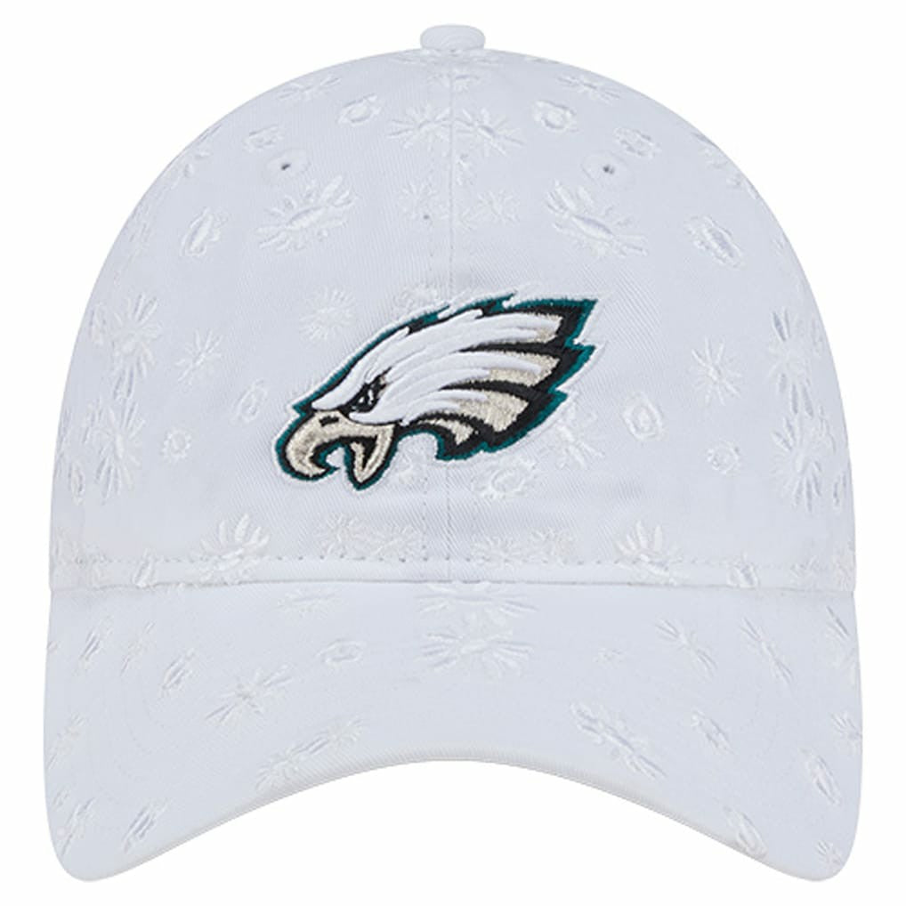 Philadelphia Eagles New Era Women's Floral 9TWENTY Adjustable Hat - White Hats