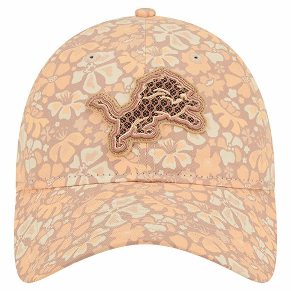 Detroit Lions New Era Women's Floral 9TWENTY Adjustable Hat - Tan Hats