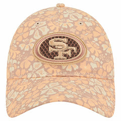 San Francisco 49ers New Era Women's Floral 9TWENTY Adjustable Hat - Tan Hats