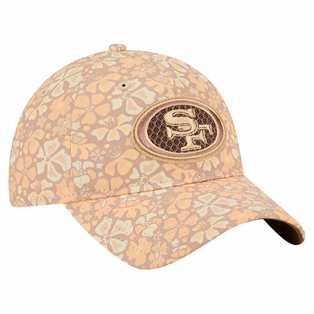 San Francisco 49ers New Era Women's Floral 9TWENTY Adjustable Hat - Tan Hats