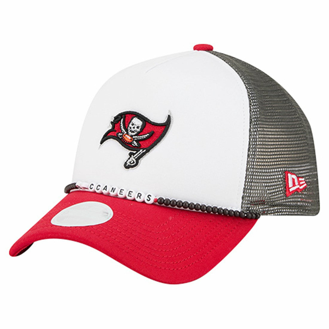Tampa Bay Buccaneers New Era Women's Friendship Bracelet 9FORTY Adjustable Hat - White/Red Hats