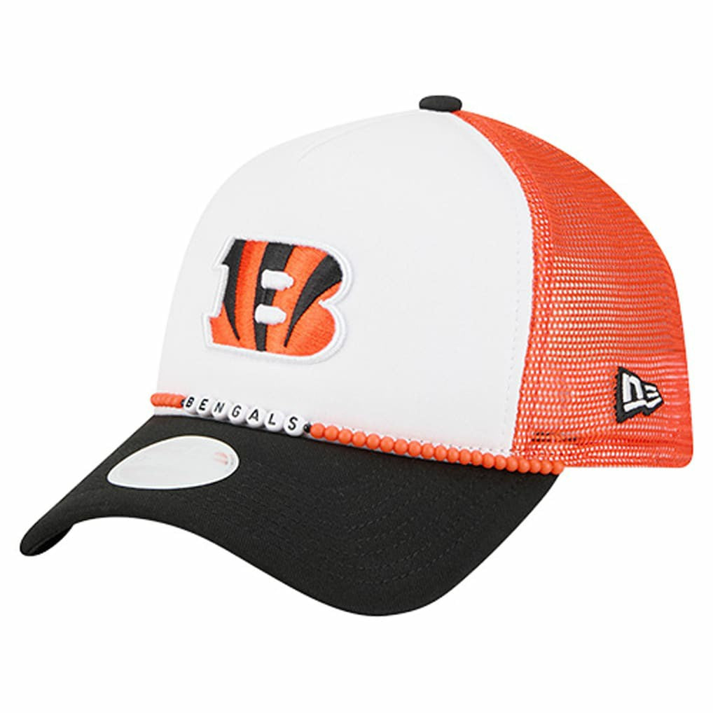 Cincinnati Bengals New Era Women's Friendship Bracelet 9FORTY Adjustable Hat - White/Black Hats