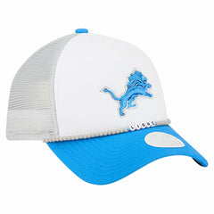 Detroit Lions New Era Women's Friendship Bracelet 9FORTY Adjustable Hat - White/Blue Hats