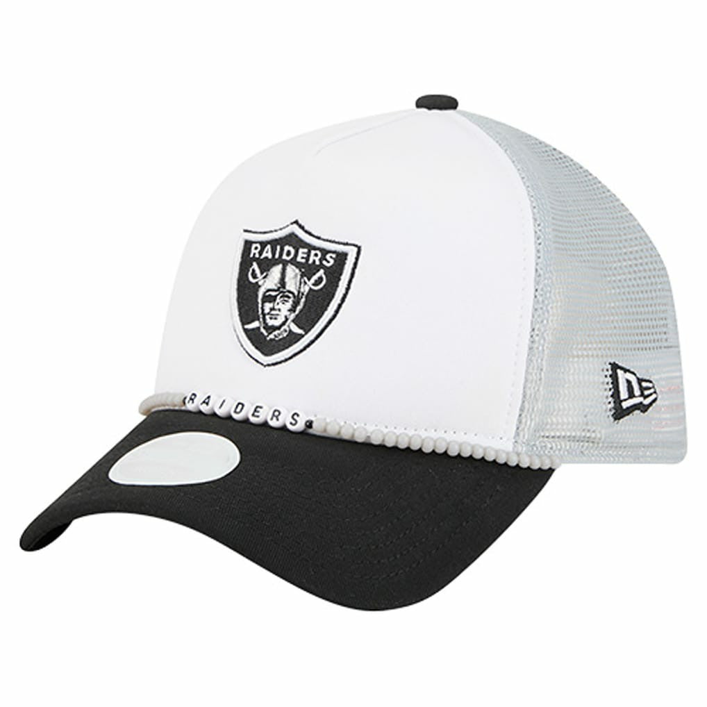 Las Vegas Raiders New Era Women's Friendship Bracelet 9FORTY Adjustable Hat - White/Black Hats
