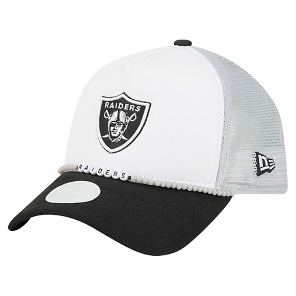 Las Vegas Raiders New Era Women's Friendship Bracelet 9FORTY Adjustable Hat - White/Black Hats
