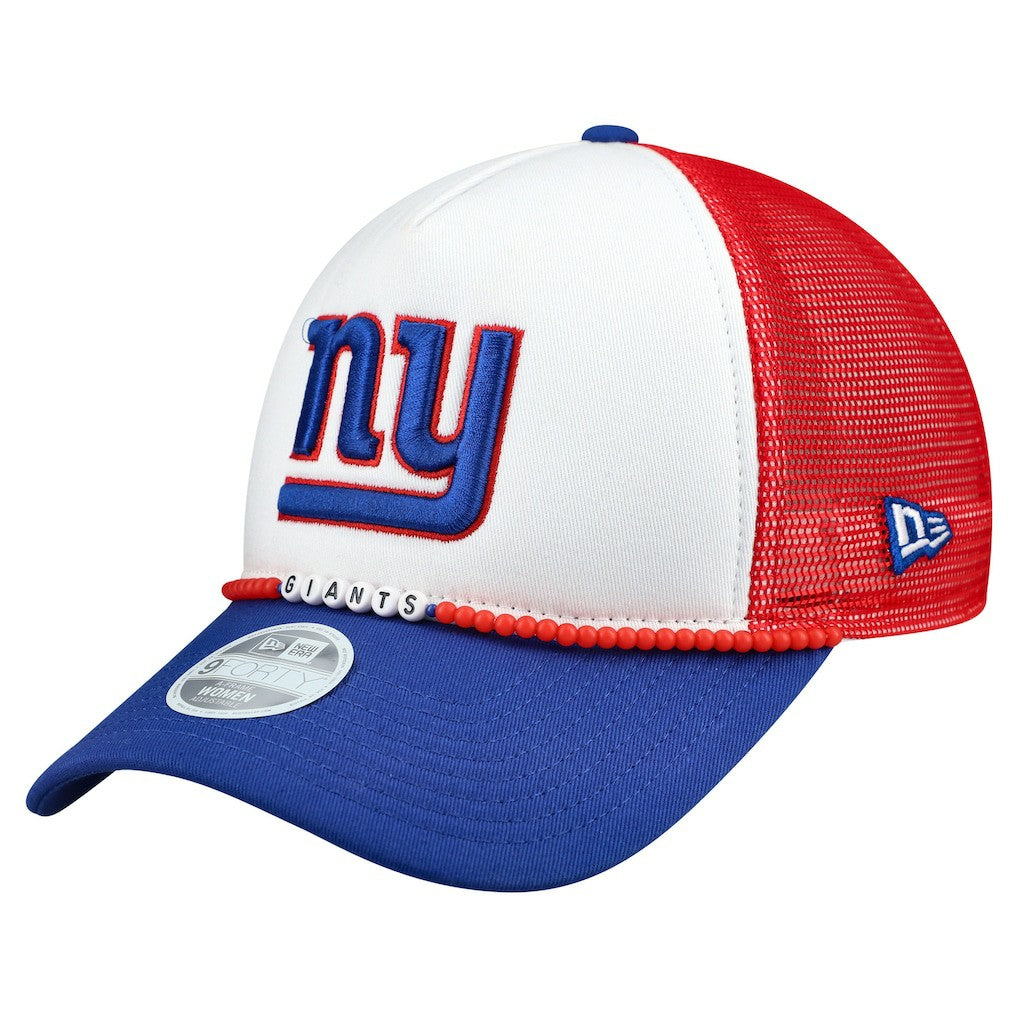New York Giants New Era Women's Friendship Bracelet 9FORTY Adjustable Hat - White/Royal Hats
