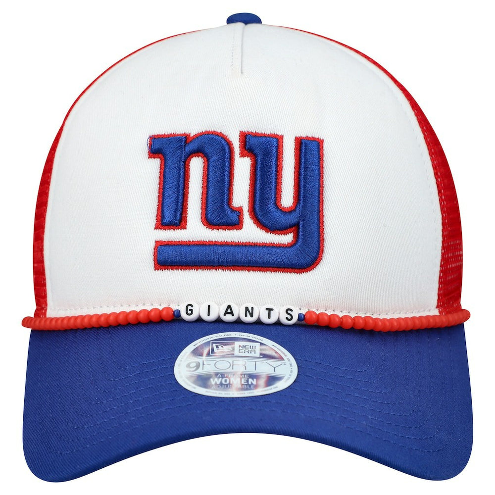 New York Giants New Era Women's Friendship Bracelet 9FORTY Adjustable Hat - White/Royal Hats