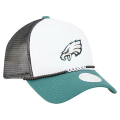 Philadelphia Eagles New Era Women's Friendship Bracelet 9FORTY Adjustable Hat - White/Midnight Green Hats