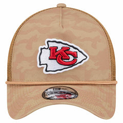 Kansas City Chiefs New Era Wheat Camo 9FORTY Adjustable Hat - Tan Hats