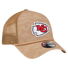 Kansas City Chiefs New Era Wheat Camo 9FORTY Adjustable Hat - Tan Hats