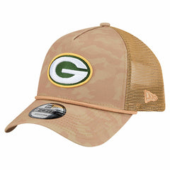 Green Bay Packers New Era Wheat Camo 9FORTY Adjustable Hat - Tan Hats