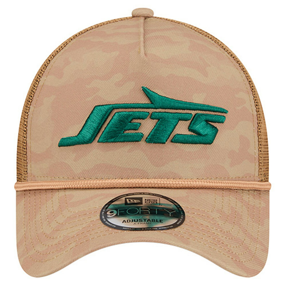 New York Jets New Era Wheat Camo 9FORTY Adjustable Hat - Tan Hats