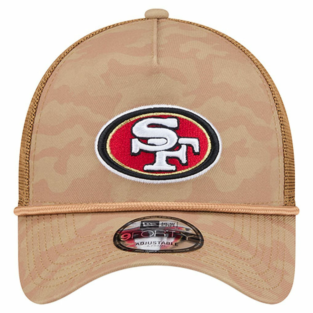 San Francisco 49ers New Era Wheat Camo 9FORTY Adjustable Hat - Tan Hats
