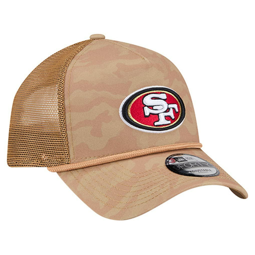San Francisco 49ers New Era Wheat Camo 9FORTY Adjustable Hat - Tan Hats