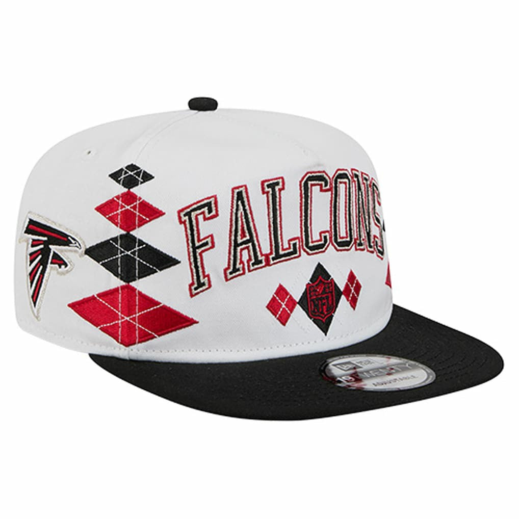 Atlanta Falcons New Era Argyle 19TWENTY Adjustable Hat - White Hats