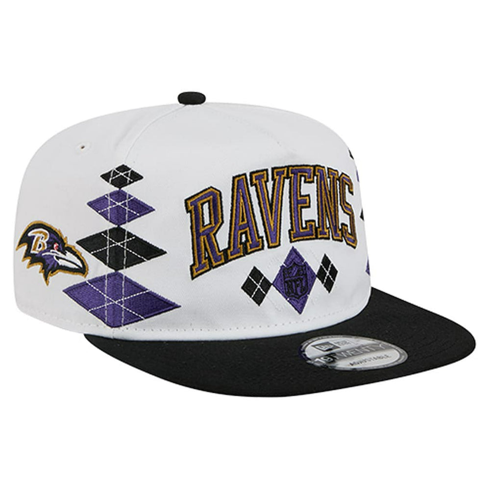 Baltimore Ravens New Era Argyle 19TWENTY Adjustable Hat - White Hats